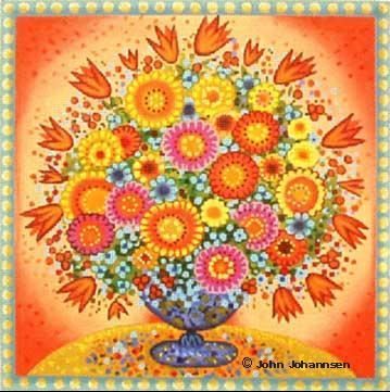 Melissa Shirley Designs Orange Bouquet Needlepoint Canvas