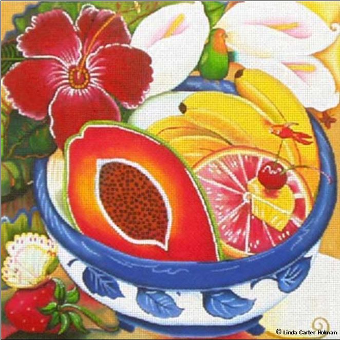 Melissa Shirley Designs In a Sunny Bowl Needlepoint Canvas