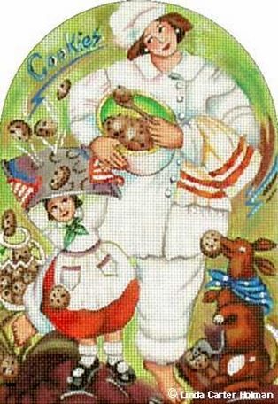 Melissa Shirley Designs Linda Carter-Holman Cookies Needlepoint Canvas