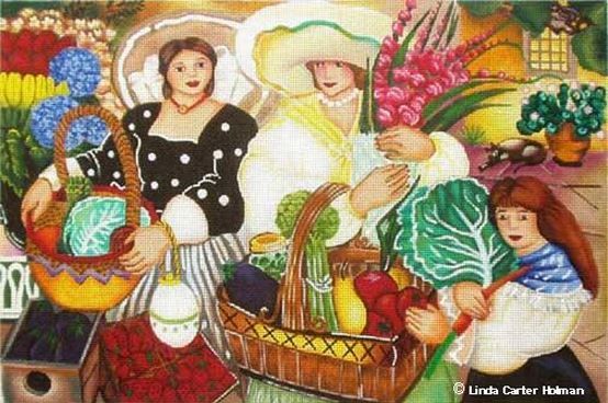 Melissa Shirley Designs Farmer's Market CH212 Needlepoint Canvas