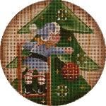 Rebecca Wood Designs Ladder Elf Needlepoint Canvas