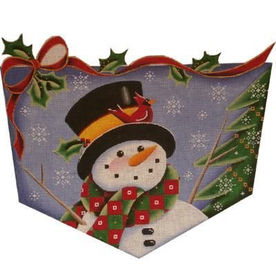 Rebecca Wood Designs Cardinal and Snowman Needlepoint Canvas - 18M