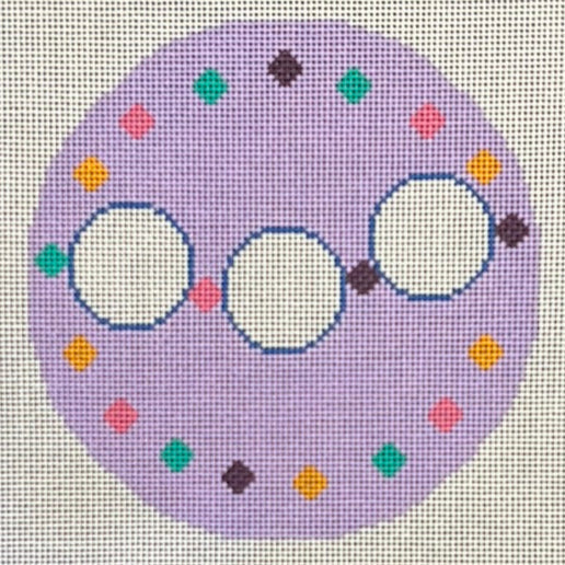 The Gingham Stitchery Krissy Johnson Designs Friendship Bracelet Round Needlepoint Canvas