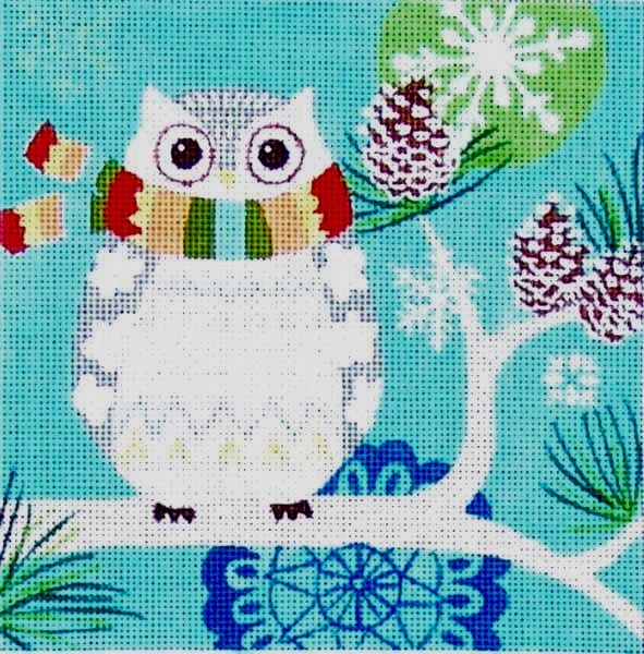 Maggie Co Woodland Owl by Jennifer Brinley Needlepoint Canvas