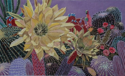 Purple Palm Designs Cindy's Garden Needlepoint Canvas