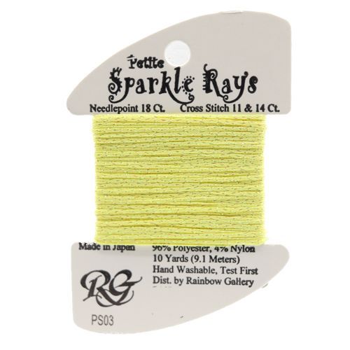 Petite Sparkle Rays - Lemon, 03, 10yds.