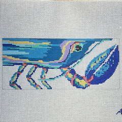 The Gingham Stitchery Amelia Bond Designs Blue Lobster Insert Needlepoint Canvas