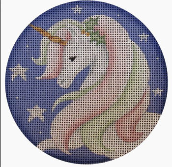 Rebecca Wood Designs Green Santa Cardinal Needlepoint Canvas - 18M