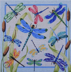 Alice Peterson Co. Dragonfly Pillow Needlepoint Canvas