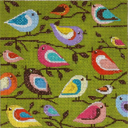 Alice Peterson Co. Birds of a Different Color Needlepoint Canvas