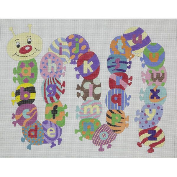 Alice Peterson Co. Caterpillar Alphabet Needlepoint Canvas