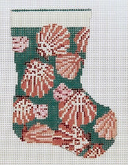 Needle Crossings Scallop Mini Stocking Needlepoint Canvas