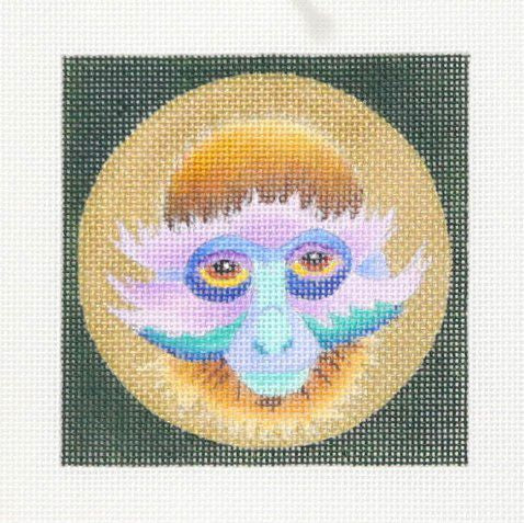 Dede Needleworks Monkey See Monkey Do - Purple Needlepoint Canvas