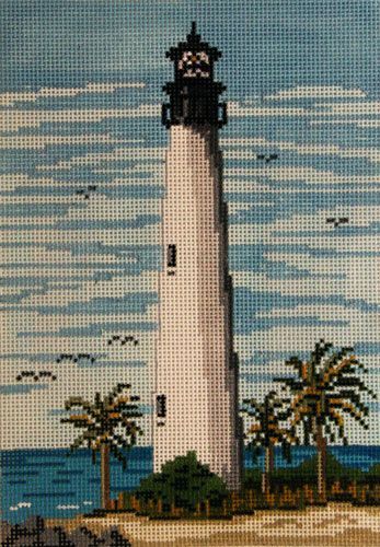 Needle Crossings Cape Florida Light House Needlepoint Canvas