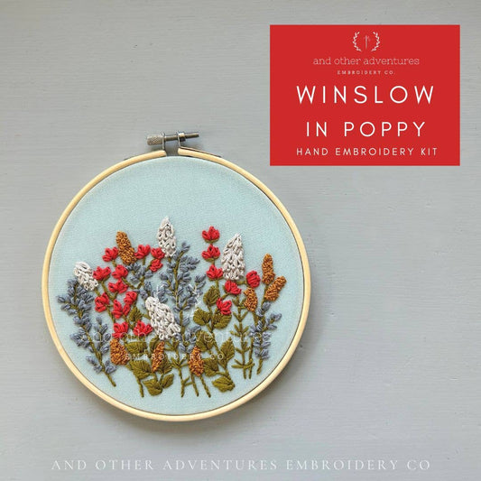 And Other Adventures Embroidery Co Winslow Embroidery Kit - Poppy