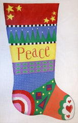 Patti Mann Stocking Bright Peace Needlepoint Canvas