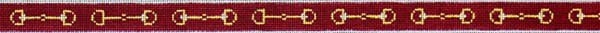 The Meredith Collection Bits Burgundy Background Belt Needlepoint Canvas