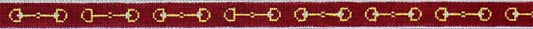 The Meredith Collection Bits Burgundy Background Belt Needlepoint Canvas