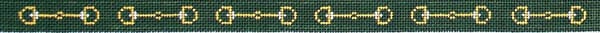 The Meredith Collection Bits Hunter Green Background Belt Needlepoint Canvas