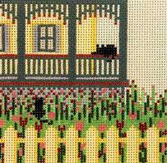 Needle Crossings Cats Garden Meeting Needlepoint Canvas