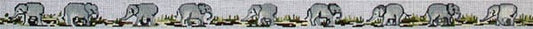 The Meredith Collection African Elephants Belt Needlepoint Canvas