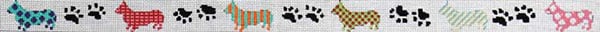 The Meredith Collection Custom Corgis Belt Needlepoint Canvas