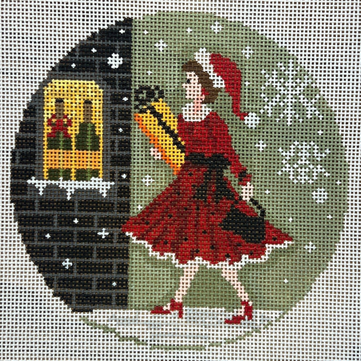 The Gingham Stitchery Kirkland Design Studios Betty Loves Bubbles #4 Box Of Champs Canvas And Stitch Guide Needlepoint Canvas