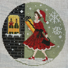 The Gingham Stitchery Kirkland Design Studios Betty Loves Bubbles #4 Box Of Champs Canvas And Stitch Guide Needlepoint Canvas