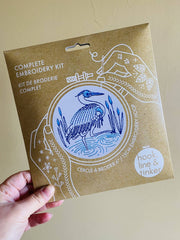 Hook Line and Tinker Blue Heron Embroidery Kit