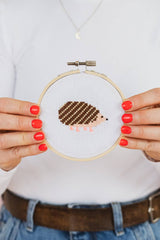 Cotton Clara Craft Kits & Supplies Hedgehog Cross Stitch Kit