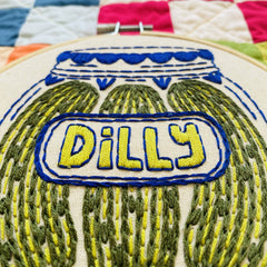 Hook Line and Tinker Pickles Embroidery Kit
