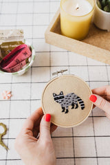 Cotton Clara Racoon Cross Stitch Kit