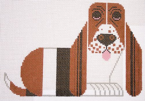 Charley Harper Basset Hound Needlepoint Canvas