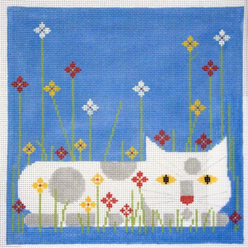 Charley Harper Calendar Cat/Summer Needlepoint Canvas