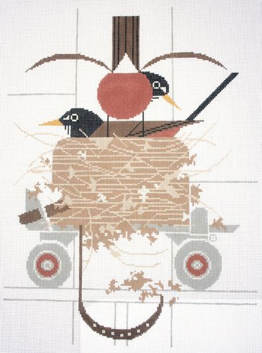 Charley Harper Confiskation Needlepoint Canvas