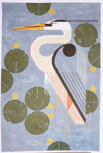Charley Harper Herondipity Needlepoint Canvas