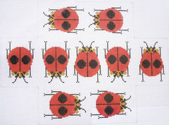 Charley Harper Ladybug Brick Cover Needlepoint Canvas