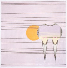 Charley Harper Lovey Dovey Needlepoint Canvas