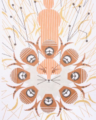 Charley Harper Quialsafe Needlepoint Canvas