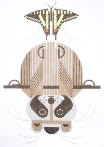 Charley Harper Racrobat Needlepoint Canvas