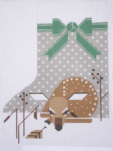 Charley Harper Snow Fawn Needlepoint Canvas