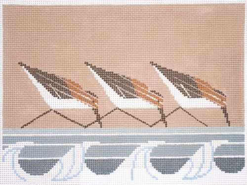 Charley Harper Sanderlings Needlepoint Canvas