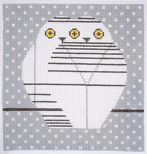 Charley Harper Twowls Needlepoint Canvas