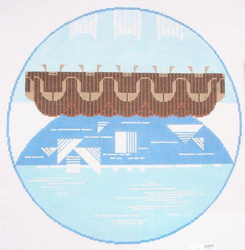 Charley Harper Arctic Circle Needlepoint Canvas