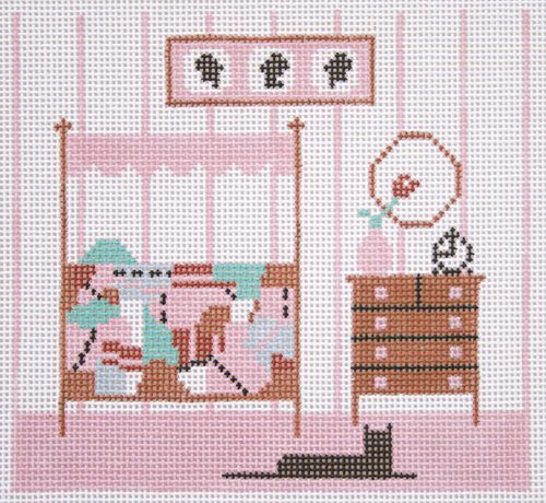 Charley Harper Old Fashion Bedroom Needlepoint Canvas