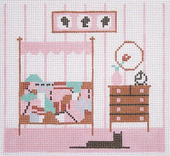 Charley Harper Old Fashion Bedroom Needlepoint Canvas