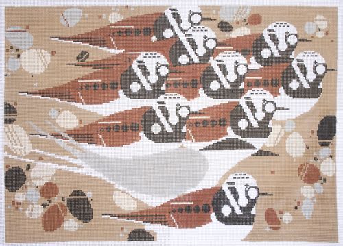 Charley Harper T Stones & T Stones Needlepoint Canvas