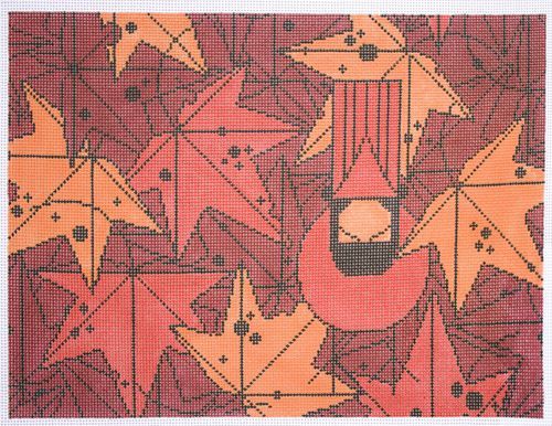 Charley Harper Under Sweet Gum Tree Needlepoint Canvas