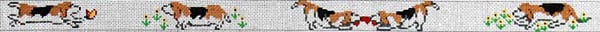 The Meredith Collection Basset Hounds Needlepoint Canvas