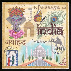 Kate Dickerson Needlepoint Collections India Collage Needlepoint Canvas